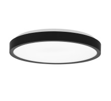 LED nástěnné a stropní svítidlo LIRA, 18W, bílá 4000K, 1800Lm, IP44, černé